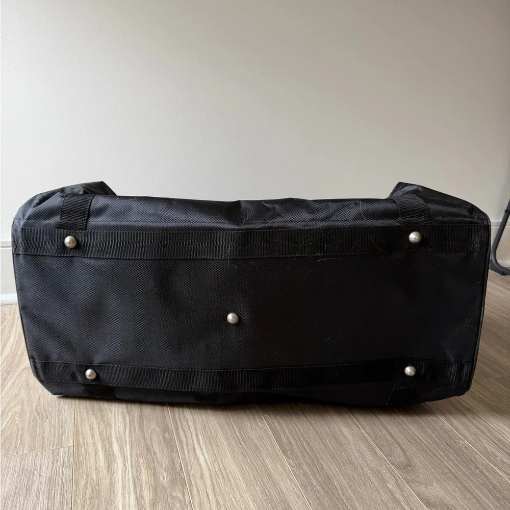 Breitling Swiss Large Logo Nylon Boston Travel Bag Made in Italy Black